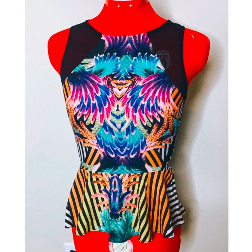 Colorful Pattern Statement Top